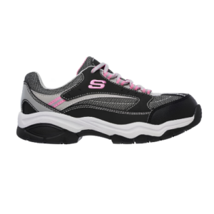Zapatilla De Seguridad de Seguridad Skechers Biscoe Negro/Rosado Mujer