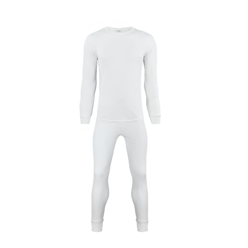Pijama 100% Algodón Panal Blanco
