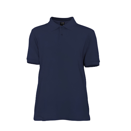 Polera Pique Azul Marino M/Corta Mujer UV