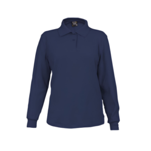 Polera Pique Azul Marino M/Larga Mujer UV
